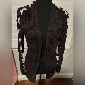 Rock & Roll Cowgirl Black and Cream Cardigan
